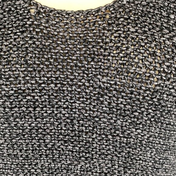 J.Jill Womens‎ Sweater Size Small Black Metallic Knit Long Sleeve Scoop Neck - Picture 8 of 10